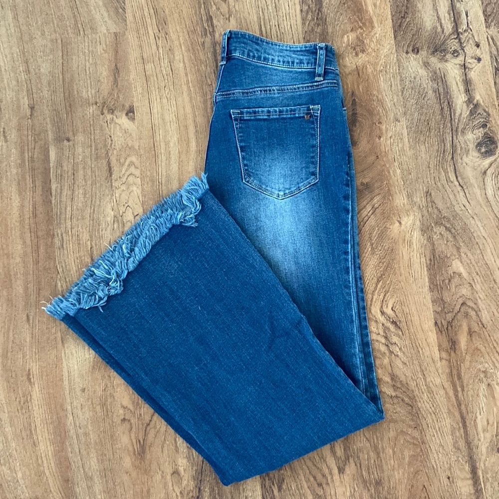 Tricot flare jeans